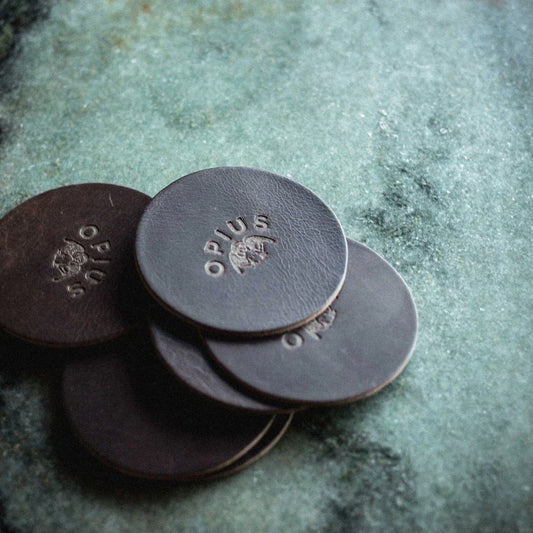 OPIUS Leather Coaster Set - Opius Distillery
